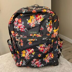 Vera Bradley Lighten Up Grand Backpack in Black with floral pattern